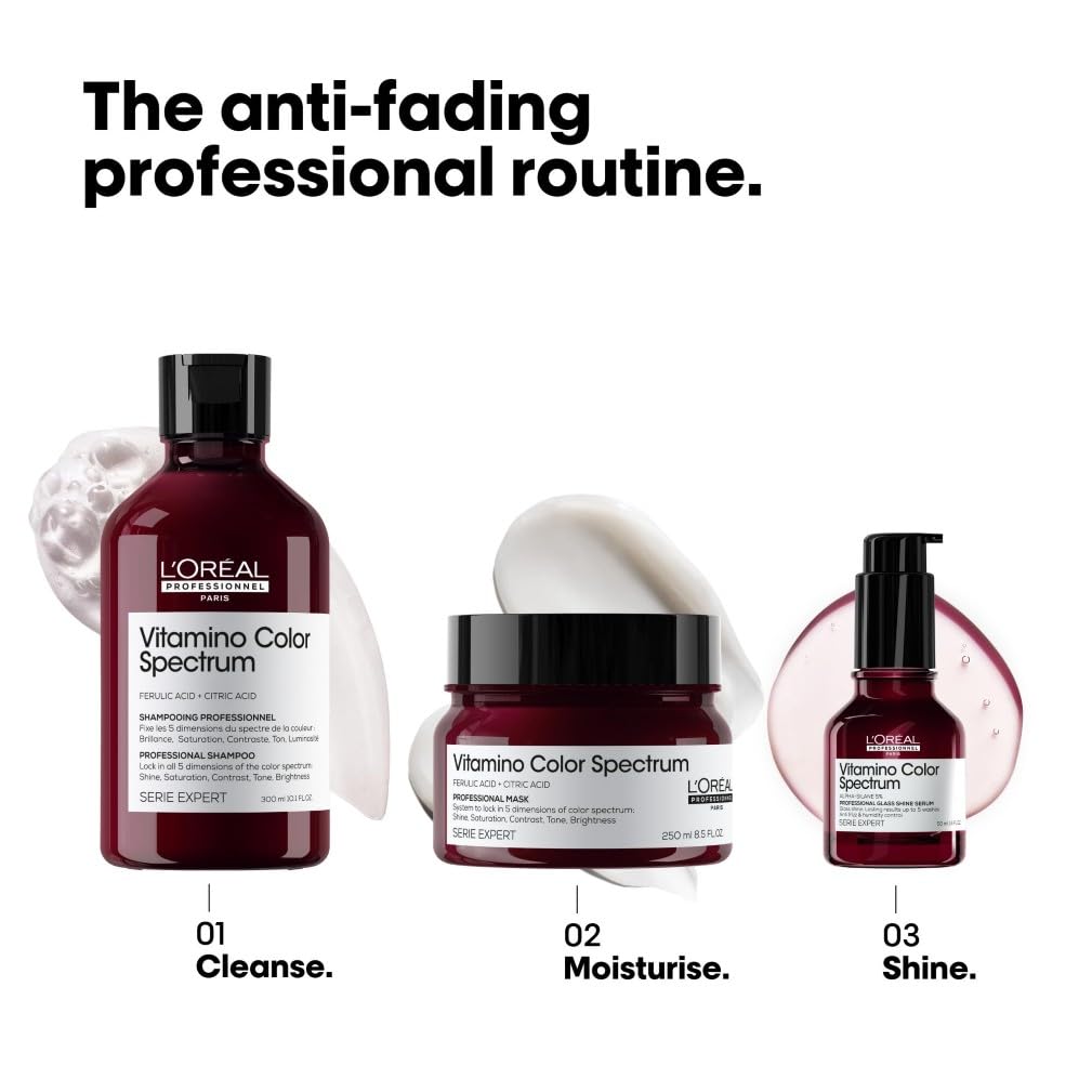 L'Oréal Professionnel Paris L'Oréal Professionnel Vitamino Color Spectrum Maske, Professionelle Haarmaske für strahlende Farbbrillanz, Glass Hair Effekt für intensive Geschmeidigkeit & Stärkung, 250ml