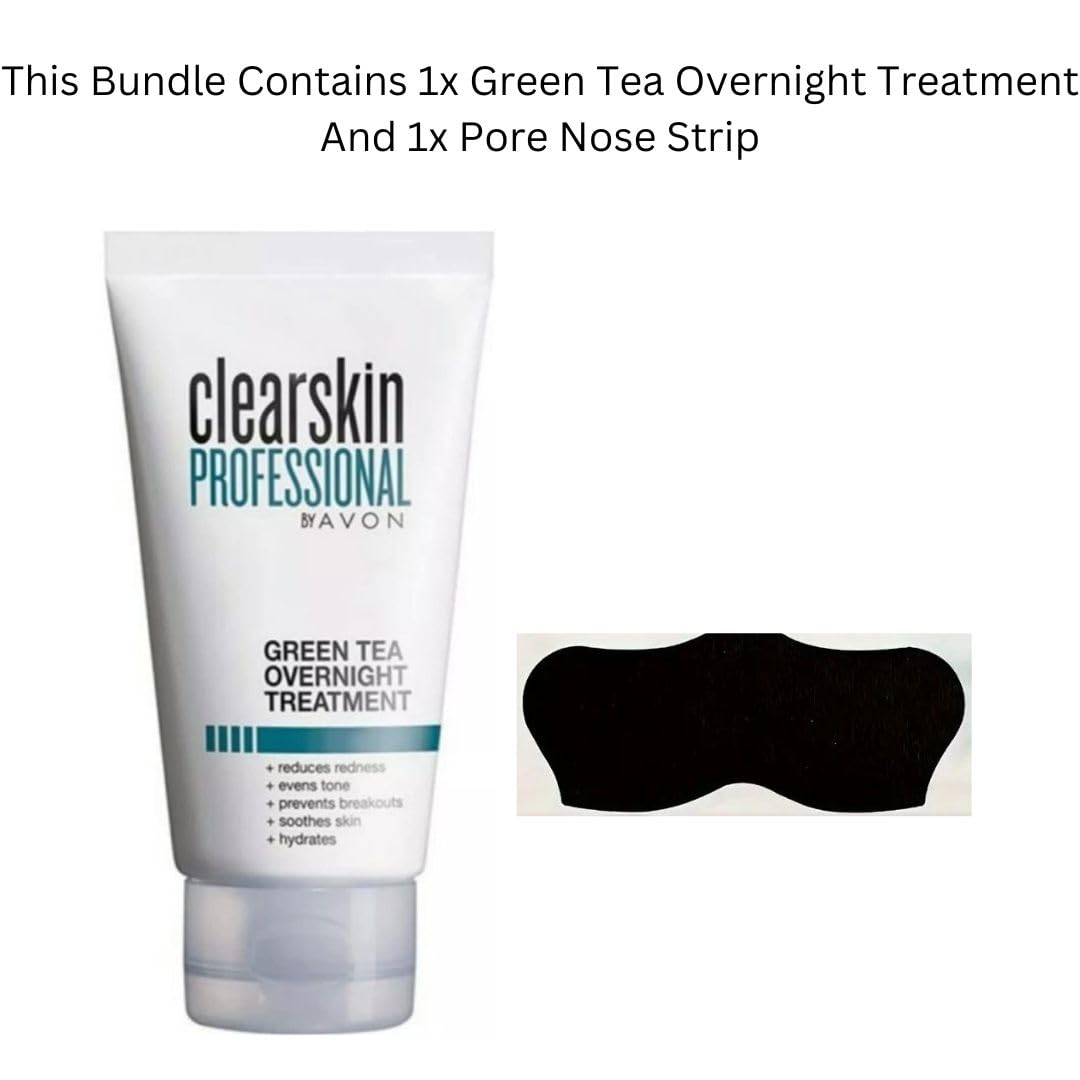 Generic Green Tea Overnight Treatment 5 in 1 with Nose Pore Strip | Skincare Teenagers Acne Bundle