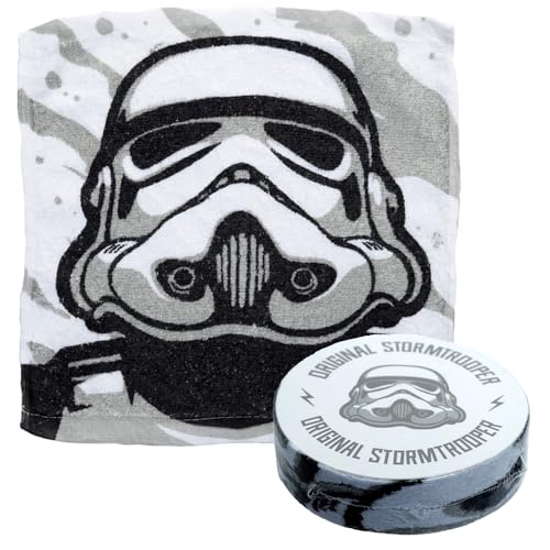 Puckator The Original Stormtrooper Compressed Travel Towel - Backpacking Traveling Essentials Essential - Hangover Kit Holiday Travel Camping Must Haves Accessories Mini Face Expandable Towel Towels