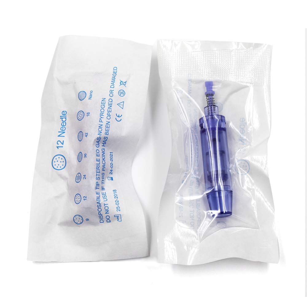 Xkylo Micro Needles Cartridges For Ultima A1 Dr.Pen,Tips For Electric Auto Stamp Derma Pen,9Pin/12Pin/36Pin/42Pin &Nano Neelde Cartridges (12 Pin Needles, 10 Pcs)
