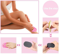 Gadgetking 40x Exfoliating Hair Removal Pad Set Smooth Away Legs Skin Pads Arm Face Remover Device Eraser Tool Magic Exfoliation Body Silky Exfoliator