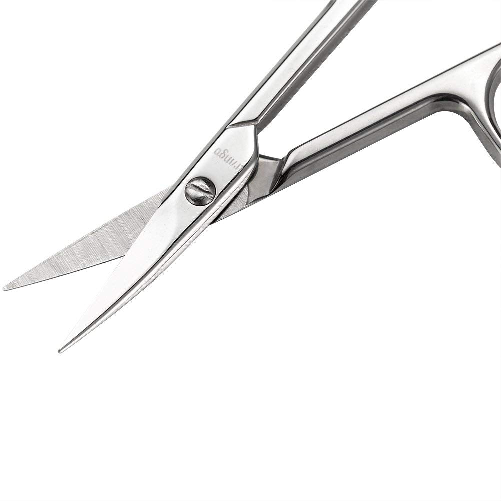 LIVINGO Premium Manicure Scissors Multi-Purpose Stainless Steel Cuticle Pedicure Beauty Grooming Kit for Nail, Toenail, Eyebrow, Eyelash, Dry Skin Curved Blade 9cm
