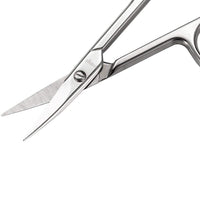 LIVINGO Premium Manicure Scissors Multi-Purpose Stainless Steel Cuticle Pedicure Beauty Grooming Kit for Nail, Toenail, Eyebrow, Eyelash, Dry Skin Curved Blade 9cm