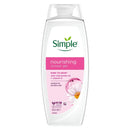 Simple Kind to Skin Nourishing Shower Gel with Vitamins E and Chamomile Oil for Sensitive Skin Care, 450 ml
