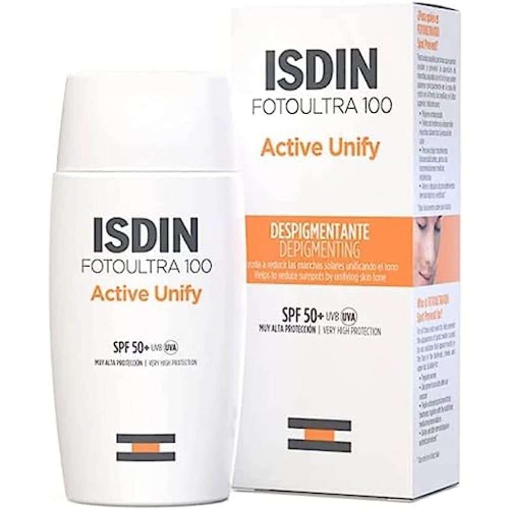 FotoUltra 100 ISDIN Active Unify SPF 50+ - Facial sunscreen, Brightens and evens skin tone, 50 ml