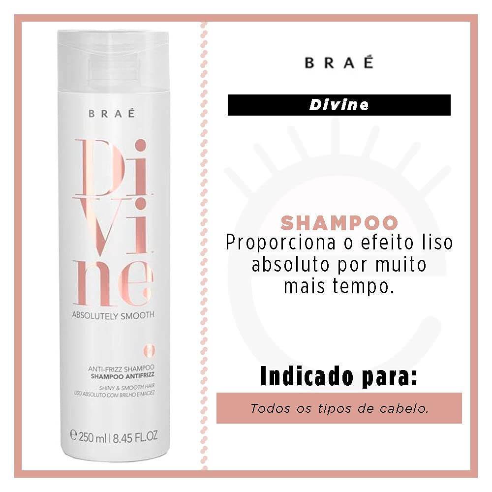 B R A É Brae Divine Absolutely Smooth Anti-Frizz Shampoo 250ml