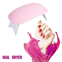 eKartZ SUNmini 6W LED UV Nail Dryer Curing Lamp Light Portable Quick Drying Manicure/Pedicure 2 Timing Setting 45s/60s UV LAMP with USB (Pink)