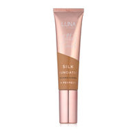 LUNA BY LISA JORDAN LUNA Silk Foundation in RICH BROWN Shade - Contains Hyaluronic Acid, Vitamin C & A, Aloe Vera, and Shea Butter - Brightening Dewy Foundation Makeup - Hydrating Cream Foundation for Dry Skin