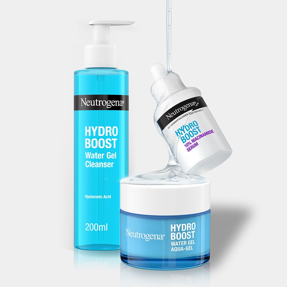 Neutrogena Hydro Boost 10% Niacinamide Serum (1 x 30ml), for Hydrated, Bright, Radiant and Dewy Skin, Delivers Refined Pores with Lightweight Hydration, Hyaluronic Acid Serum, Niacinamide Serum