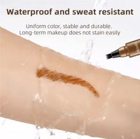 NOMPAT PACK OF 5 Microblading Eyebrow Pencil, Waterproof Magic Eyebrow Pen, 4 Tipped Precise Brow Pencil, Long-lasting Natural Makeup Fine Stroke Eye Brow Pencil