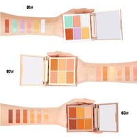 KARLOR 6-in-1 Concealer Palette, Conceal Foundation Cream Concealer Make Up Concealer Anti Age Dark Circles and Blemish Concealer Contour Palette For neutral skin tones(02#)