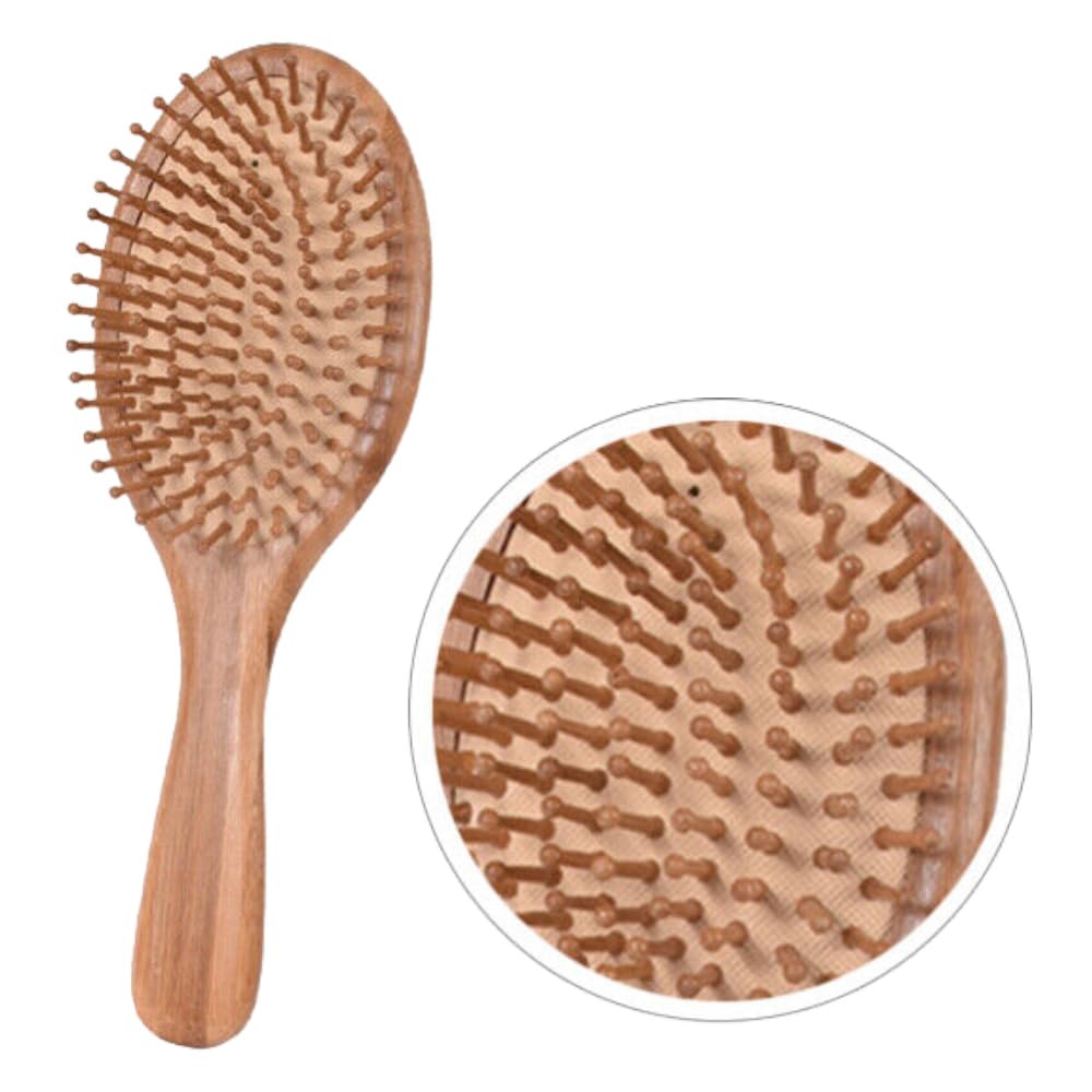 kandid Kandid Luxury Wooden Hairbrush with natural striping - 70 bristles - Size: 24cm x 9cm x 3.5cm