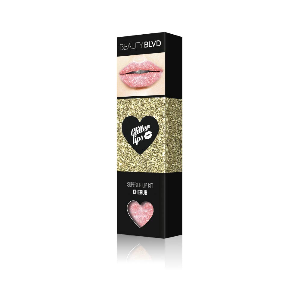 BEAUTYBLVD Glitter Lips, Cruelty Free Lip Kit - Cherub