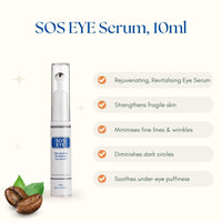 SOS SERUM SOS Eye Serum for Reducing Signs of Aging, Caffeine Infused, Unscented, 10ml
