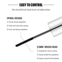 MAYEON 4D Mascara for Fine Short Eyelash, Waterproof Extra Long Lash Eyelashes,Voluminous Eyelashes, Long Lasting, Smudge-proof，Black (0.1 fl. Oz)