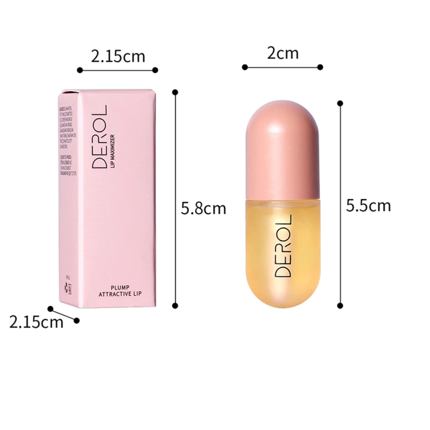 Rosarden Natural Lip Plumper and Lip Care Serum, Lip Enhancer, Lip Gloss, Balm Maximizer for Fullness, Plumping and Moisturizing Lips