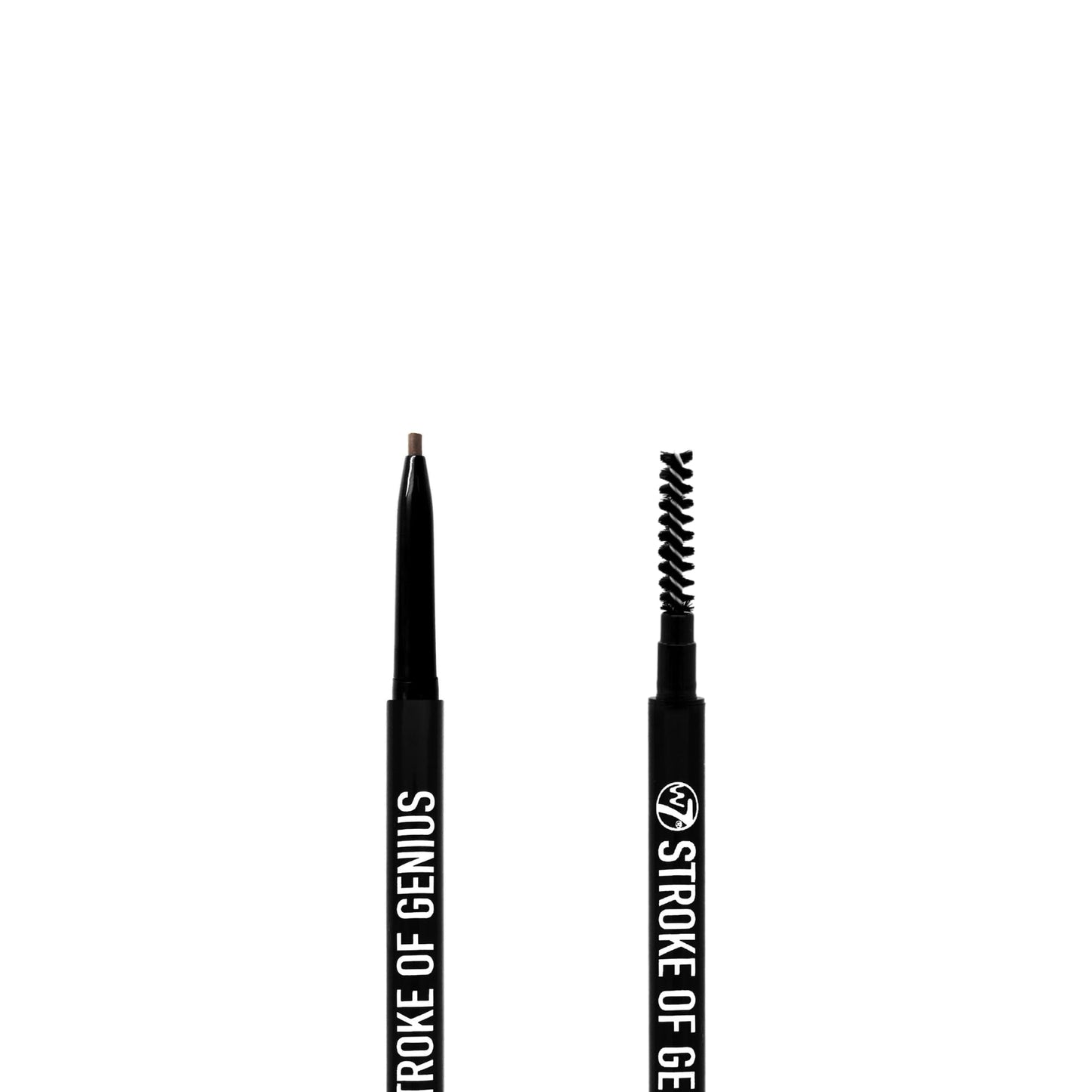 W7 Stroke Of Genius Eyebrow Pencil - Dual Ended Mechanical Brow Pencil With Spoolie Brush - Professional Brow Makeup (Dark Brown)