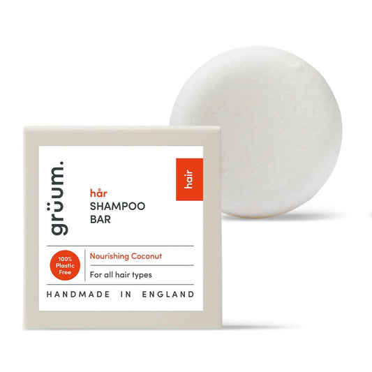grüum Nourishing Shampoo Bar 50g - Shampoo Bars for Hair Up to 60 Washes Soap Bar - Plastic Free Vegan Shampoo Bar for Men & Women - Paraben Free Soap Bar Shampoo for All Hair Types