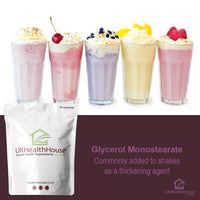 UKHealthHouse Glycerol Monostearate Powder, GMS, Pure Range, Vegan, High Strength Supplement, Packaging Vary (100g)