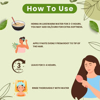 Hebhac Herbs Henna powder for Hair – 100g (3.5 oz) | Natural Hair Color | Mehndi | Chemical-Free | No Added Colours or Preservatives