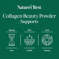 NATURE'S BEST Nature's Best Collagen Beauty Powder - Supports Skin Elasticity & Reduces Fine Lines - Taste-Free, Fast Dissolving Collagen Peptides - UK Made - 100g, 40 Servings