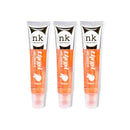 NK lip gloss gel 15ml Vitamin E, Shiny, Nourishes, Lip gel (Peach, Pack Of 3)
