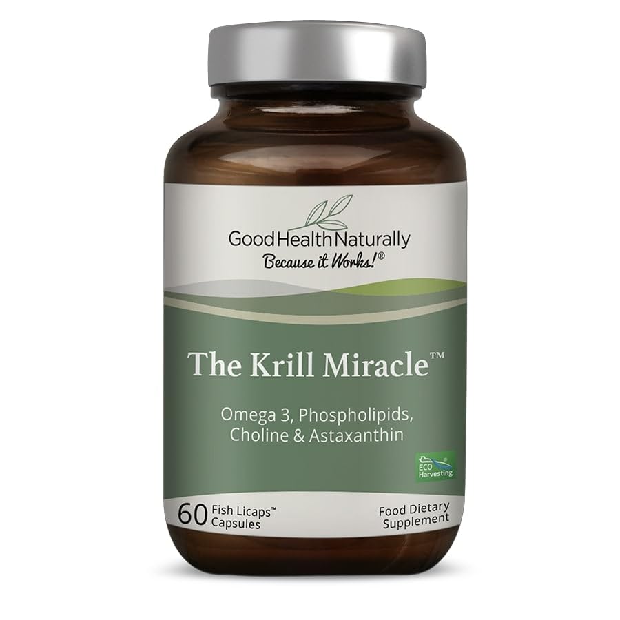 GOOD HEALTH NATURALLY BECAUSE IT WORKS! Krill Miracle Fish Oil Capsule - Omega 3 Complex Supplement | Joint Support, High Strength DHA/EHP - 60 Fish Licaps Capsules - Good Health Naturally