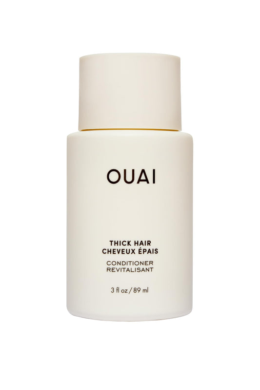 OUAI Thick Hair Conditioner Travel Size - Moisturising Conditioner for Dry, Frizzy Hair - Keratin, Marshmallow Root, Shea Butter and Avocado Oil - Paraben, Phthalate and Sulfate Free Hair Care - 89ml