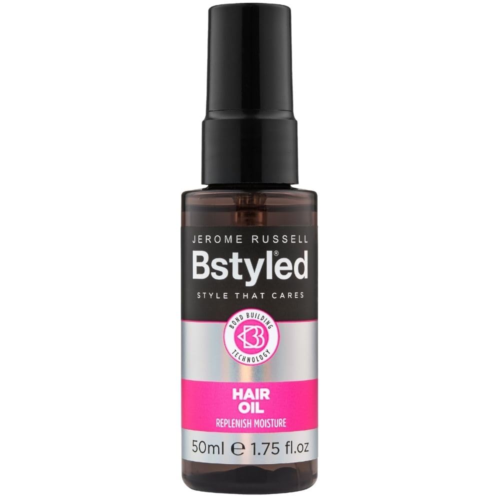 Jerome Russell BStyled Hair Serum – Bond Building Anti-Frizz Treatment with Marula Oil | Heat & UV Protection | Seals Moisture for Shine & Softness | Vegan, Sulphate & Paraben Free | 50ml