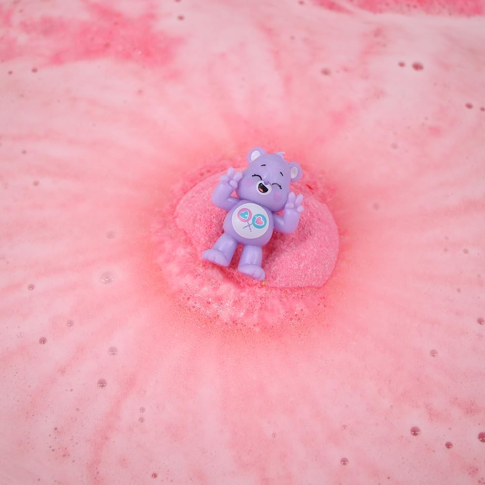Zimpli Kids Large Care Bears Surprise Bath Bomb, 7 Surprise Care Bear Toys to Collect in Total, One Per Bath Bomb, Children's Collectable Bath Toy, Stocking Fillers, Party Bag Fillers
