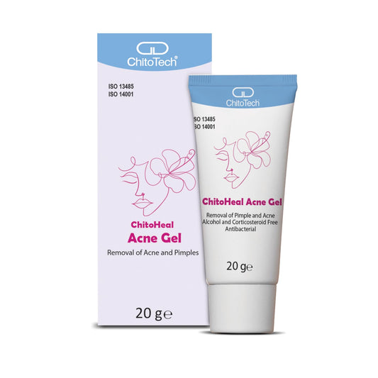 ChitoTech ChitoHeal Gel Acne Remedy- 20g Natural Acne Treatment for Pimples, Acne Scars, Alcohol & Corticosteroid Free, N-acetyl-D-Glucosamine for Clear Skin