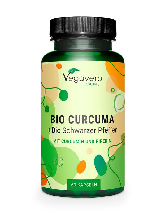 Vegavero Organic Turmeric 14620mg | Curcumin 158mg | Curcuma with Black Pepper | Piperine + Curcuminoids | NO Additives | Vegan
