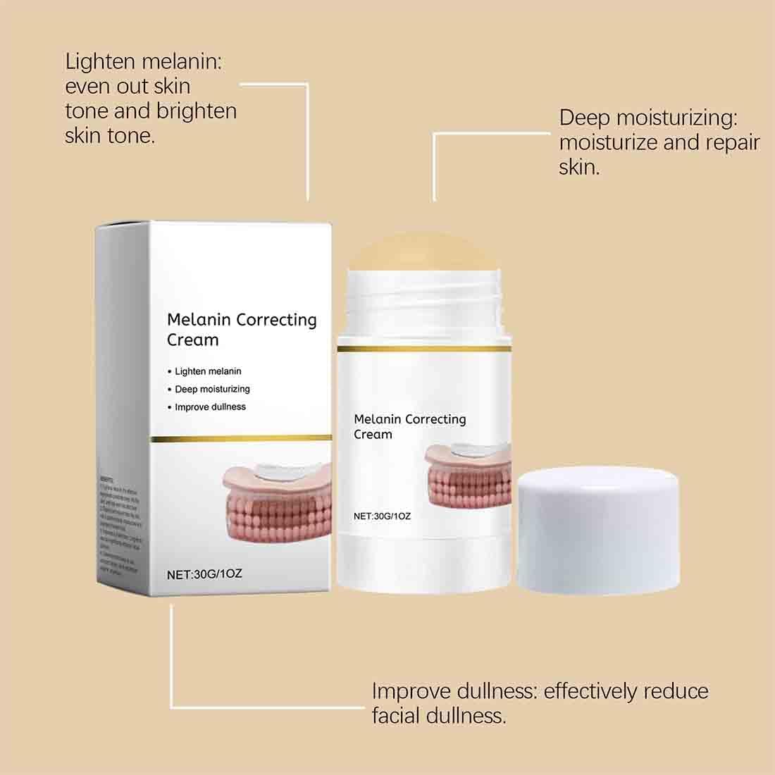 Heyzeibo LEFUN Melanin Correcting Cream, Lefun Melanin, Dark Spot Corrector Cream, Dark Spot Remover For Body, Underarm, Elbows, Knees, Neck, Armpit (2pcs)