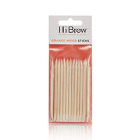 Hi Brow Orange Wood Sticks - 25 Count