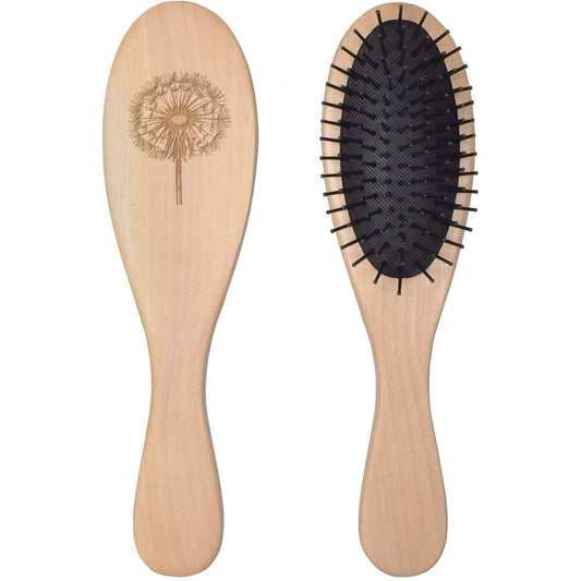 Azeeda 'Single Dandelion' Wooden Hairbrush (HA00055794)