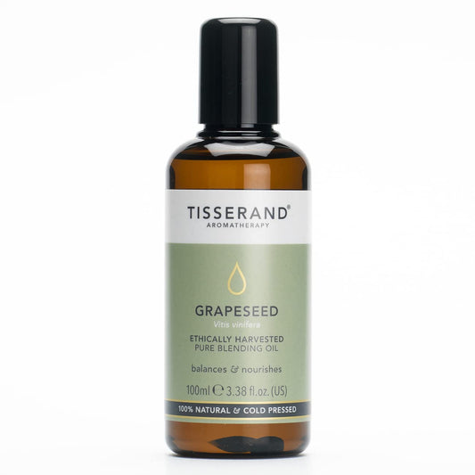 Tisserand Aromatherapy - Grapeseed Oil - Ethically Harvested Carrier Oil - Face and Body Blending Oil - 100% Natural and Pure Carrier Oil for Essential Oils Mixing