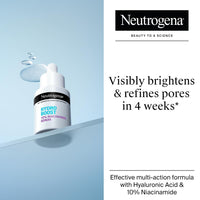 Neutrogena Hydro Boost 10% Niacinamide Serum (1 x 30ml), for Hydrated, Bright, Radiant and Dewy Skin, Delivers Refined Pores with Lightweight Hydration, Hyaluronic Acid Serum, Niacinamide Serum