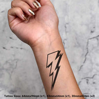 Azeeda 4 x 'Lightning Bolt' Temporary Tattoos (TO00042217)