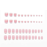 Nymora 48 Pcs White French Tip Press on Nails Short Square,False Toenails Press on Toenails Set White Nail, Stick on Toenails Fake Nails Acrylic Stick on Nails