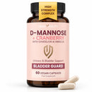 HERA VITALITY D-Mannose & Cranberry Capsules for Women – Urinary Tract & UTI Support Supplement – Bladder Control & Urinary Health Complex with Hibiscus & Dandelion – 60 Vegan Capsules