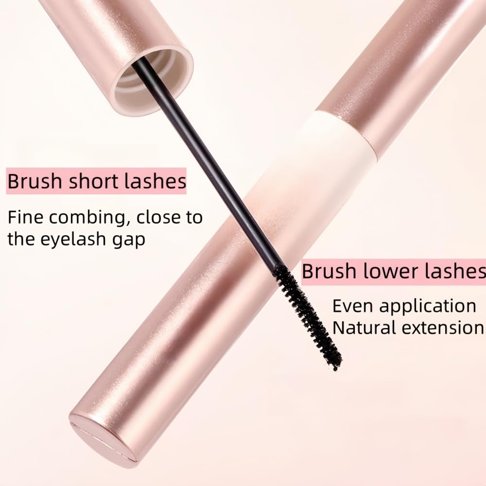 MAYEON Waterproof Mascara for Fine Short Eyelash and lower eyelash, Black Mascara with Ultra Fine Brush, Thickening, No clumping, Smudge-proof and Long Lasting, Lightweight