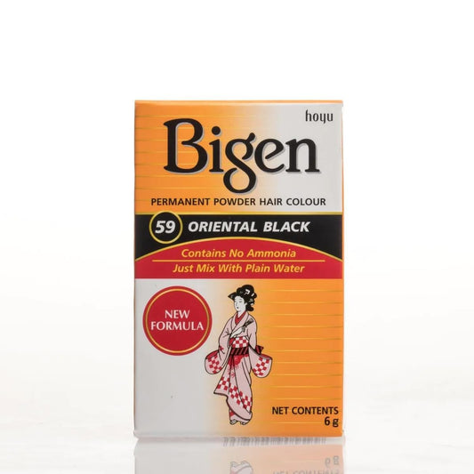 Generic Bigen Permanent Powder Hair Color - 59 - Oriental Black | No Ammonia (Pack of 6)