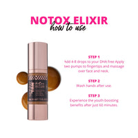 Skinny Tan Notox Beauty Elixir - Gradual Fake Tan Face Serum for Natural Glow with Vitamin E to Soothe & Plump Skin, Vegan & Cruelty-Free Face Care - 30ml