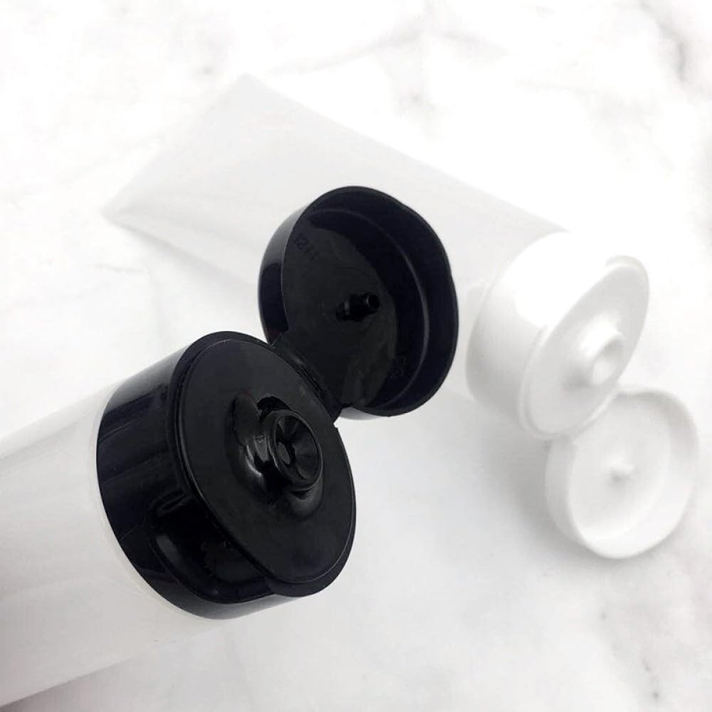 Aspire 4 Pack 3.4 OZ/100 ML Empty Squeeze Tubes Cosmetic Containers with Flip-top Cap-Black