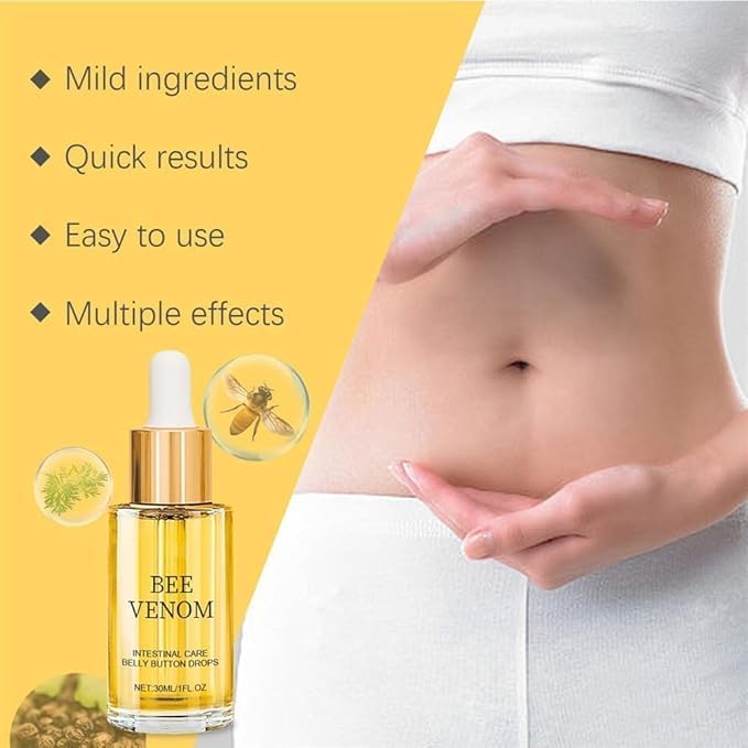 vrespek Bee Venom Drops,Bee Venom Intestinal Detox Belly Button Drops,Bee Venom Belly Button Drops,Bee Venom Oil, Bee Venom Lymphatic Drainage Drops30ml (2 PCS)