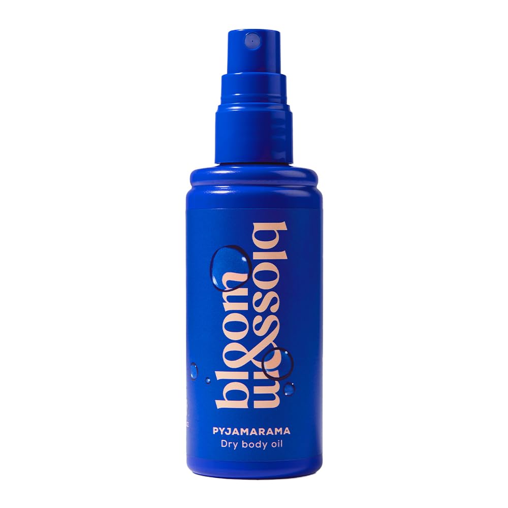 Bloom and Blossom Dry Body Oil, Fast Absorbing Hydrating Body Massage Oil, Softens and Moisturises Skin, Lightweight Massage Oil for Massage Therapy, Moringa and Primrose Oil Scent 100ml