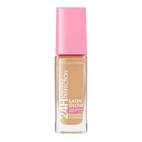 Collection Cosmetics Lasting Perfection Satin Foundation, Full Coverage, Anti-Ageing Effect, 24 Hour Wear, Contains Hyaluronic Acid, 27ml, Maple Neutral