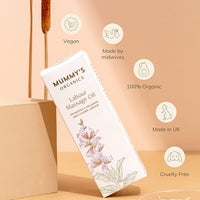 Mummy’s Organics Organic Labour Massage Oil | Clary Sage & Frankincense | Award-Winning | Made by Midwives | Promotes Natural Pain Relief & Relaxation | Essential Pregnancy & Labour Kit | 50ml | Mummy's Organics