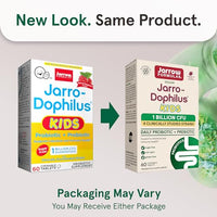 Jarrow Formulas Jarro-Dophilus Kids Probiotics and Prebiotics 1 Billion CFU Supplement for Intestinal and Immune Health Support 60 SugarFree RaspberryFlavored Chewable Tablets 30 Day Supply Pack of 12