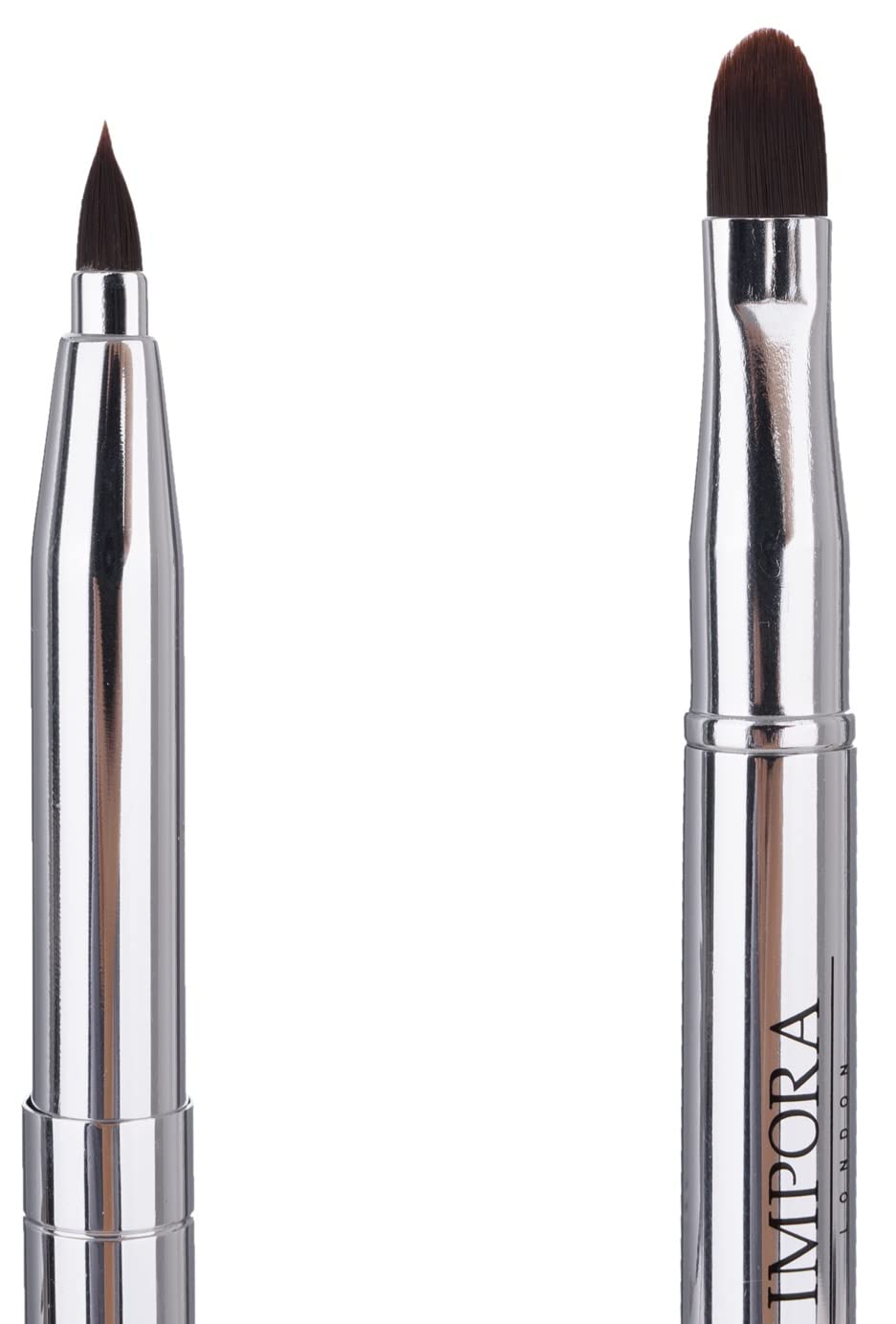 IMPORA LONDON Retractable Lip Makeup Brush by Impora London. Perfect for Travel, Lightweight, Handbag Ready. Lipstick Brush with Lid.